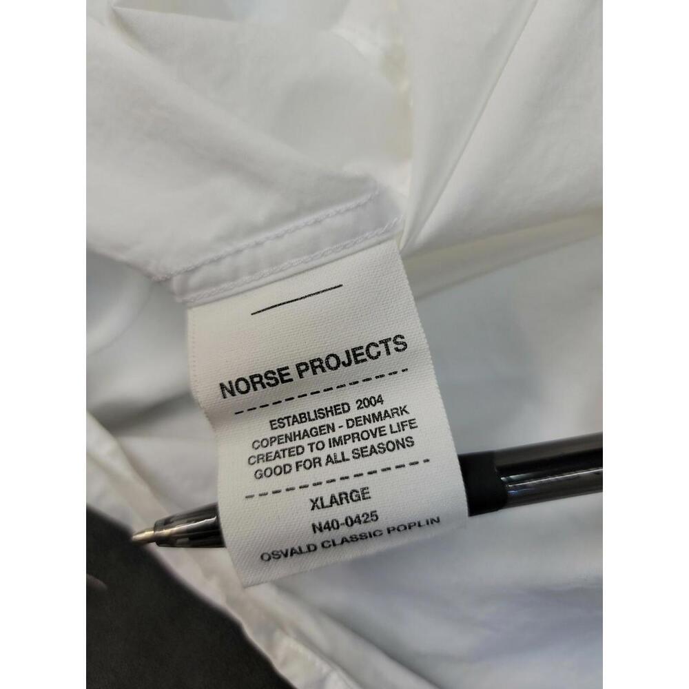 Norse Projects Osvald classic White Cotton Poplin Buttons up Shirt XL #C - Picture 10 of 12